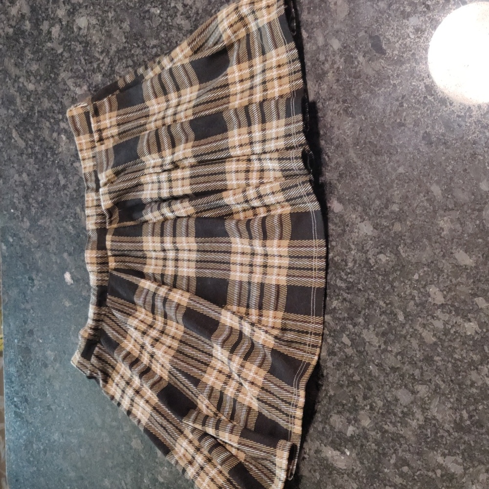 Rue21 Checkered Mini Skirt - Black and Tan